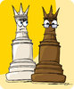 Tasse mit dem Schachmotiv König