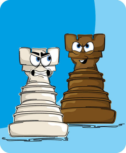 Tasse mit dem Schachmotiv Turm